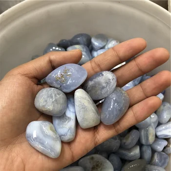 A kristályok gyógyító kövek természetes Kék Csipke Achát Zuhant Kövek otthoni dekoráció