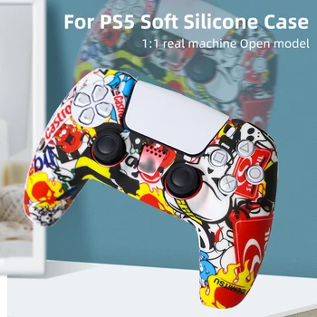 A PS5 Puha Szilikon Gél Gumi Esetében Álcázás Hüvelykujj Esetben Fedezi a SONY Playstation 5 Tartozékok