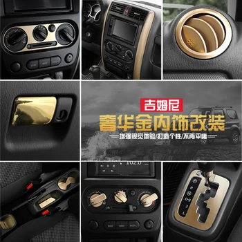 A Suzuki JIMNY 2007-2017 belső módosítás központi fogaskerék ajtó nyílás pad víz pohártartó arany dekorációs kellékek Jimny