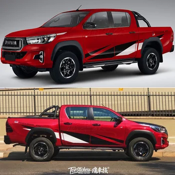 A Toyota Hilux test külső dekorációs matrica platós pickup személyiség módosítás Navara matrica tartozékok