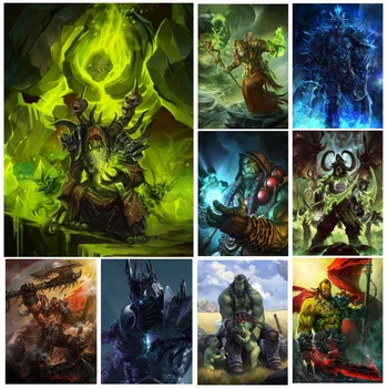 A World of Warcraft Hős 5d Gyémánt Festmény keresztszemes Készlet Minta Windrunner Fali Matrica Mozaik Gyémánt Hímzett Ajándék, Hobbi