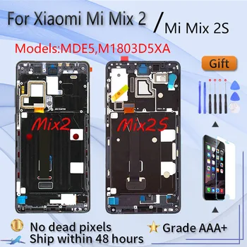 A XIAOMI Mi-Mix 2 Mi Mix 2s Eredeti LCD Képernyő Cseréje MDE5 M1803 LCD Kijelző Érintőképernyős Törött Képernyő Javítás Fekete Fehér
