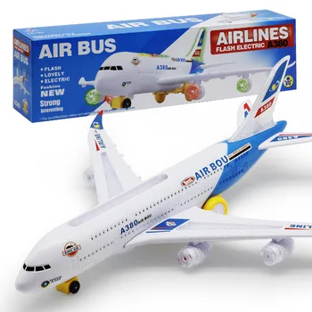 A380 Nagy Repülőgép Modell Hang, Fény, Játékok, Gyermek Játékok, Szülő-Gyermek Interaktív Elektronikus Játék Repülőgép Modell Díszek