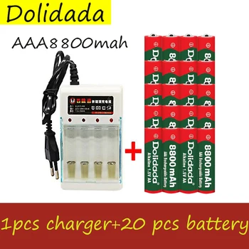 AAA akkumulátor 8800 mah akkumulátor AAA 1,5 V-os 8800 mah Újratölthető Új Alcalinas drummey +1db 4 cellás akkumulátor töltő
