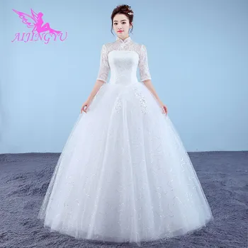 AIJINGYU 2021 hercegnő Szabott új meleg eladási olcsó estélyi ruha csipke vissza hivatalos menyasszony ruha menyasszonyi ruha WK834