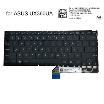 Angol háttérvilágítású billentyűzet Asus Zenbook Flip UX360 UX360U UX360UA MINKET qwerty Laptop billentyűzet háttérvilágítás Új munka 0KNB0 2625HE00