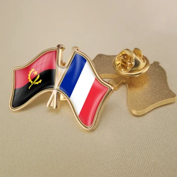 Angola, Franciaország pedig Átlépte a Kettős Barátság Zászlók Hajtóka Csapok Bross Jelvények