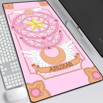 Anime Card Captor Sakura Nagy Gamer egérpad Otaku Zár Szélén Gaming Mouse-Pad Rajzfilm XXL Notebook Számítógép Asztal Billentyűzet Mat