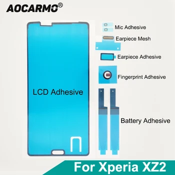 Aocarmo A SONY Xperia XZ2 H8216 H8266 H8296 Teljes Készlet Ragasztó Front LCD-Akkumulátor Matrica Mic Hangszóró Ujjlenyomat Szalag Ragasztó
