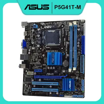 ASUS-P5G41T-M LGA 775, DDR3 8GB Támogatás Core 2 Duo E4500 cpu USB2.0 Intel G41 USB2.0 uATX UEFI BIOS Eredeti Asztali Alaplap