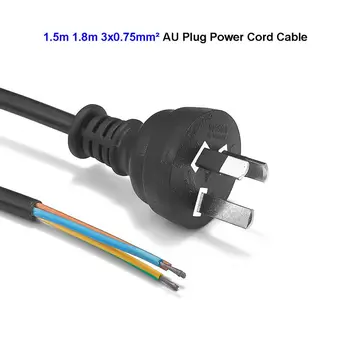 AU hálózati Kábel 1,5 m 1,8 m 0,75 mm Csere Pigtail Kábel Ausztrália Tápegység Kábelét Az Elektromos Aljzatok, LED Floodlight Vákuum