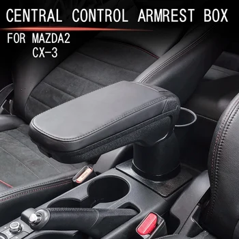 Autó Középső Kartámasz Doboz Ütés-Ingyenes Központi Konzol Karfa-Box Tároló Doboz, a Mazda CX-3 2015-2018 Mazda 2 2020-2021