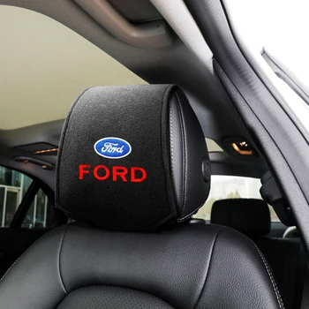 Autó Logó Fejtámla Fedezze Ülés Nyak Mat Ujja Auto Párna Protector Esetben Tartozékok Ford Focus MK7 MT GT Fél Ranger Mondeo