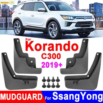 Autó Mudguards A SsangYong Ssang Yong Korando C300 2019 2020 2021 Első Hátsó Sárfogó Splash Őrök Lökhárító Protector Kerék