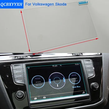Autó Stílus 5.8 6.5 7 8 Colos GPS Navigációs Képernyő Acél Védőfóliát A VW Tiguan L Polo Golf Touran Touareg Skoda Octavia