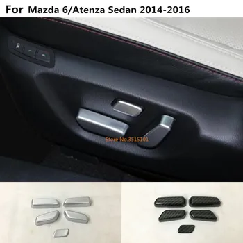 Autó Stílus Fedezze Ülés Beállító Gomb Gomb Kapcsoló Berendezés Stick 5db Mazda 6/Atenza Sedan 2014 2015 2016 2017 2018