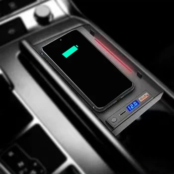 Autó vezeték nélküli töltő 15w gyors töltő töltési lemez panel telefon tartó Audi A6 C8 RS6 S6 A7 S7 RS7 2019 2020 2021