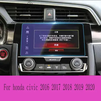 autó érintse meg a GPS navigációs képernyő védő edzett edzett film honda civic 2016 2017 2018 2019 2020