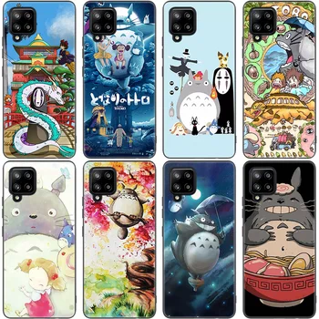 Az Anime A Szomszédom Totoro tok Samsung Galaxy A12 A02S A22 A32 A52 A72 A71 a51-es A41 A31 A21 A11 A50 A70 A10S A20S Fekete Borító