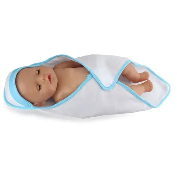 Baba kiegészítők fehér baba wrap bedörzsölik ruhával baba takaró illik 43 cm-es baba ruházati kiegészítők f634-f635