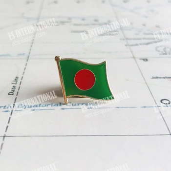 Banglades Nemzeti Zászló Kristály Epoxy Metal Zománcozott Jelvény Festék Bross Szuvenír Hajtóka Csapok