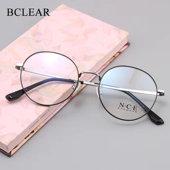 BCLEAR Titán Kerek Retro Szemüveg Keret Teljes Felni Rövidlátás Szemüveg Férfiak, Nők, Divat, szemüvegkeret Kapható Szemüvegek