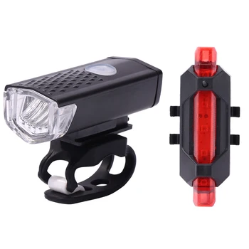 Bicikli Kerékpár Lámpa USB LED Újratölthető Meghatározott Hegy Ciklus Első Hátsó Lámpa Kerékpár Lámpa Zseblámpa Kerékpár Lámpa