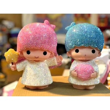 Bling Strasszos Csillag Pár Miniatűr Figurákat Kis Angyal Lány, illetve Fiú Érme Megtakarítás Box Szoba Dekoráció Kiegészítők Piggy Bank