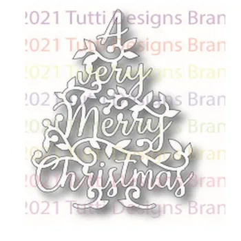 Boldog Karácsonyt új Fém Vágó Meghal Stencil DIY Scrapbooking Dekoratív Kézműves Dombornyomás Papír Kártya, Vágott 2
