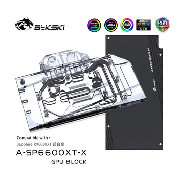 Bykski GPU Blokk A Sapphire Radeon RX 6600XT , Teljes Borító GPU-Víz Hűtés Hűtő EGY-SP6600XT-X