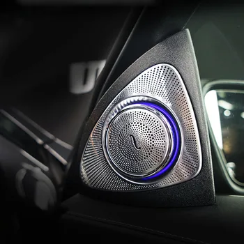 Car Audio 3D Forgatás Magassugárzó Dekoráció Mercedes Benz W205 C Osztály Bejárati Ajtó Hangszóró LED Környezeti Fény 3/12/64 Színek