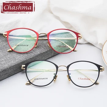 Chashma Női Tiszta Titán Keret Lentes Opticos Gafas kiváló Minőségű, Szuper Könnyű Szemüveg, Nők, mind a Férfiak