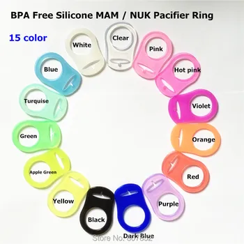 Chenkai 500pcs BPA Mentes Szilikon Cumi lánc Adapter Jogosultja Gyűrűk Dummy Gyűrű ANYA gyűrűk Szalvéta NUK