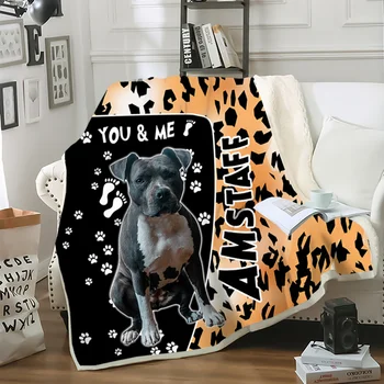 CLOOCL Kutyája Amstaff Álcázás Takaró 3D Nyomtatás Gyermek Ajándék Felnőtt Paplan Dob Takaró Kanapé Utazási Tizenéves Takaró Csepp Szállítás