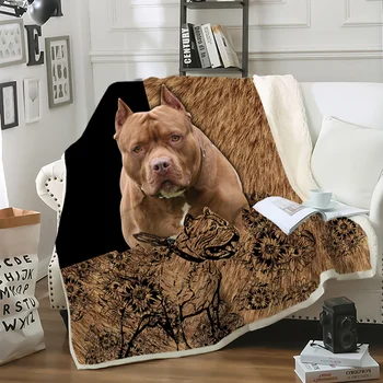 CLOOCL Kutyája francia Bulldog Takaró 3D Nyomtatás Kanapé Utazási Dobja Plüss Takaró Paplan Dob Takaró Ágytakaró Csepp Szállítás