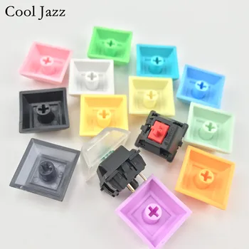 Cool Jazz dsa pbt keycap 1u mixded szín zöld sárga kék fehér Átlátszó keycaps a gaming mechanikus billentyűzet