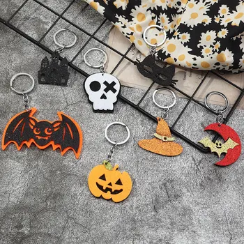 Cool Stuff az Új Halloween Koponya Bat Kulcstartó férfiak nők aranyos Személyiség Táska Medál Autós kulcstartó Tartozékok Pár Ajándékok