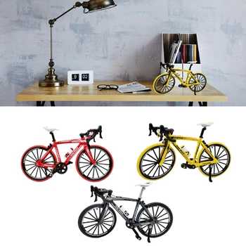 D7YD 1:8 Méretarányú Alufelni Modell Kerékpár Ujj-Játék, Die Cast Replika a Babaház Miniatűr Mountain Bike Boutique Gyűjtemények