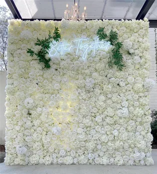 Dekoratív Virág Panel a Virág Fal a Kézzel készített Mesterséges Selyem Virágok, Esküvői Dekoráció Baba Zuhany Fél Háttérben