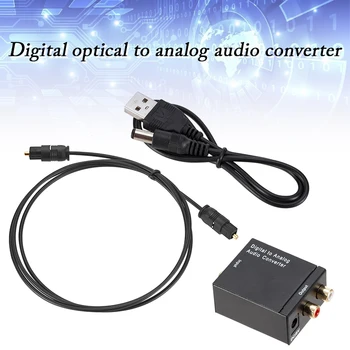 Digitális-Analóg Audio Konverter, Optikai Rf Jel L/R Átalakító ATV SPDIF Digitális Audio Adapter Erősítő Dekóder