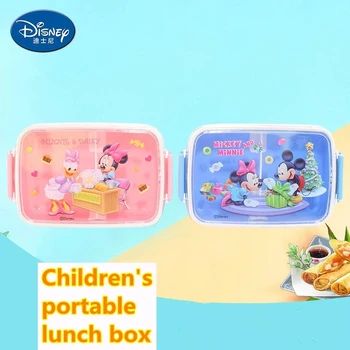 Disney Catom Mickey Minnie Ebédet Ferdehátú Gyermekek Friss Doboz Gyermekek Piknik Lezárt Ebédet Rizst Tál