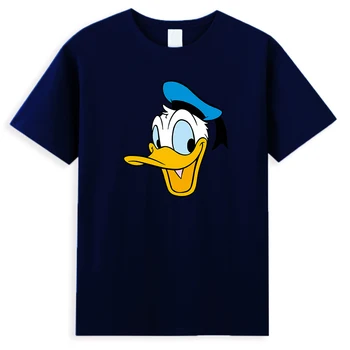 Disney Divat Rajzfilm T-shirt Aranyos Donald Kacsa Nyomtatás Férfi Póló Maximum O-nyakú, Rövid Ujjú Pamut Póló Divat Márkák Streetwear