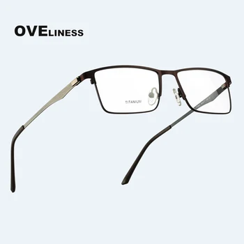 Divat férfi szemüveg Optikai keretek Szemüveg Keret, a Férfiak Tér Rövidlátás szemüveget Tér teljes Fém szemüveg 2021