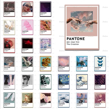 Divat Pantone Vintage Poszter,Anime Rózsaszín Nyomtatás,Cseresznye,Anime, Nyalóka,Pantone David,Otthon Dekoráció, Fali Vászon Művészi Nyomatok UniqueGift