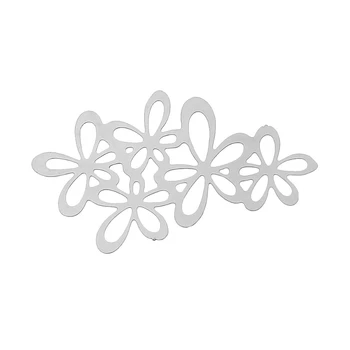 Divatos Rozsdamentes Acél Filigrán Díszítések, Elegáns Virág Silve Megállapítások Ékszerek Készítése Tartozékok 34 x 20 mm, 2 Db