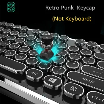 DIY kulcsot kap Retro steam punk írógép mechanikus billentyűzet keycap 104 87 standard kulcsok szerencsejáték-gamer billentyűzet kulcsot kap