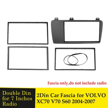Dupla Din autórádió Rádió Fascia Panel Lemez Trim Keret CD-t, DVD-t, Műszerfal Panel Audio Keret a Volvo XC70 V70 S60 2004-2007