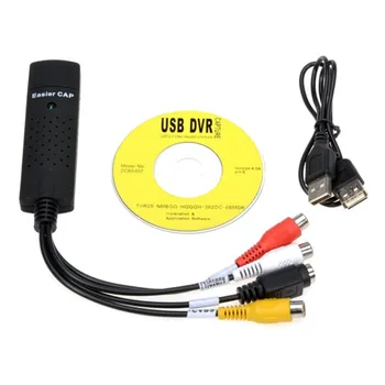 Easycap USB 2.0 Audio Új Videó, DVD, VHS Felvétel Capture Kártya Átalakító PC Adapter.