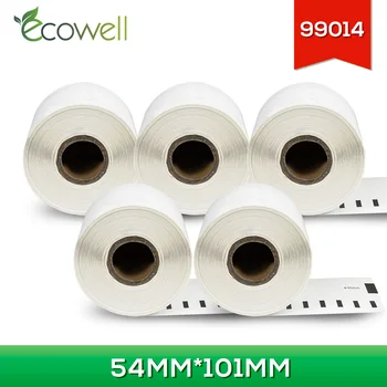 Ecowell 5Rolls/1100pcs Cím Matrica 99014 54mm*101mm Címkék Etiketten kompatibilis a Dymo Labelwriter 450 Twin Turbo/450/4XL