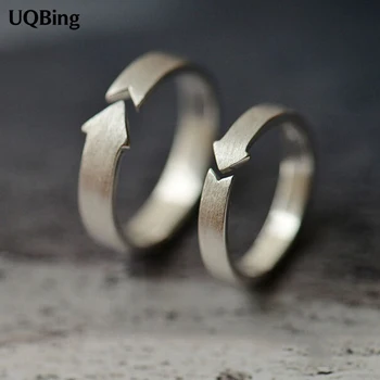 Egyedi Szerelmeseinek Gyűrű 925 Ezüst Gyűrű Pár Ujj Gyűrű Nyíl Nyitva Gyűrűk Legkelendőbb